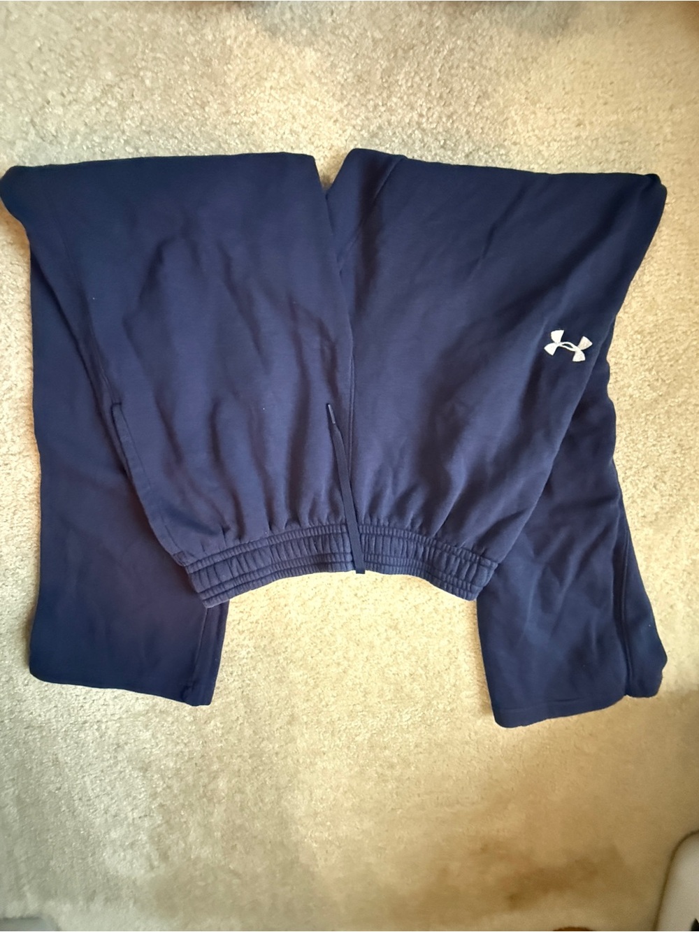Under Armour Dark Blue Fleece-Lined Sweatpants